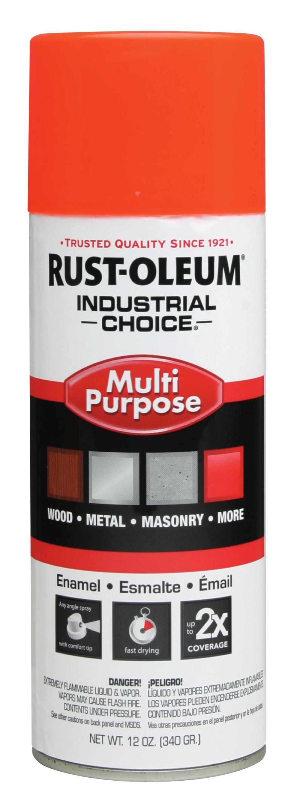 Rust-Oleum&reg; Industrial Choice Enamel Aerosol - Fluorescent Orange - Q6